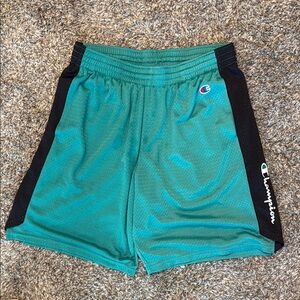 Champion Teal and Black Mesh Shorts